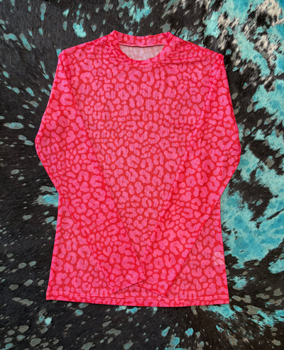 RED AND PINK WILD THING MESH TOP