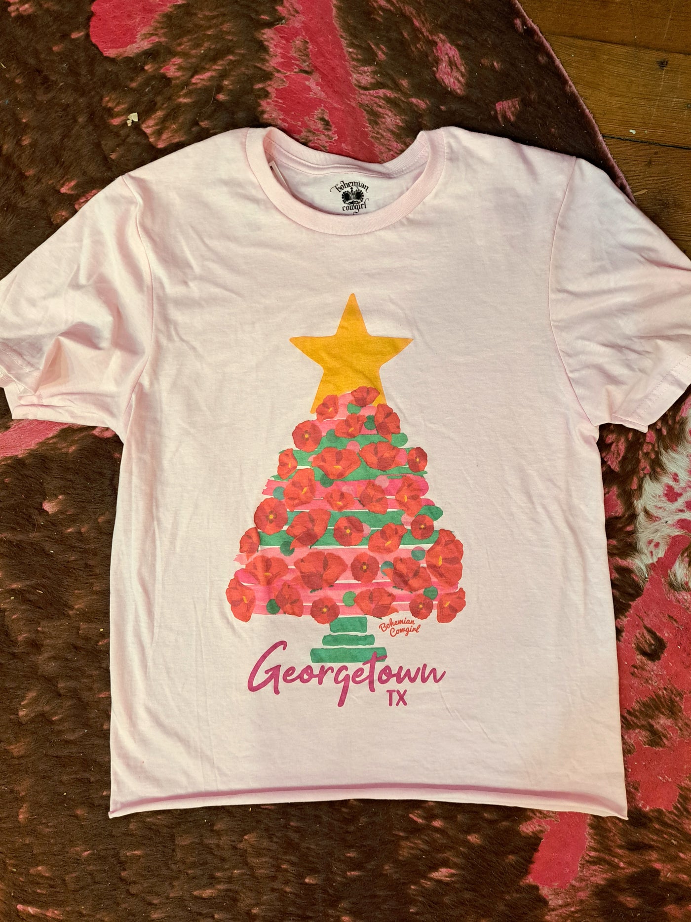 Georgetown, Texas Red Poppy Christmas T-Shirt