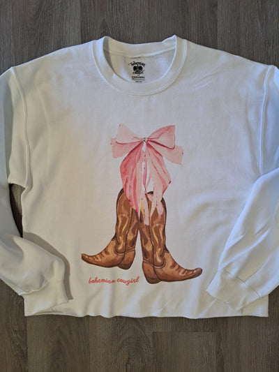 Boots and Bow Sweatshirt