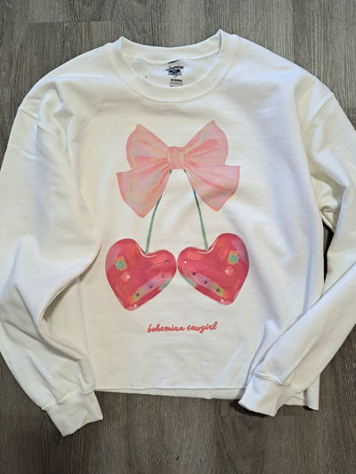 Cherry Hearts Valentine Sweatshirt