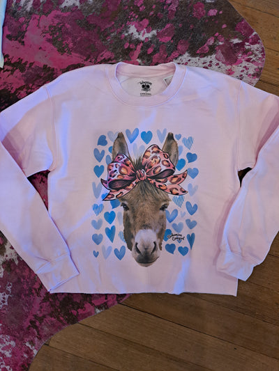 Donkey with Hearts Sweatshirt