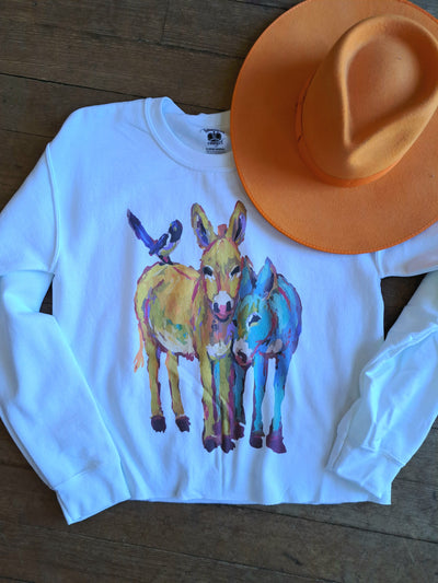 Watercolor Donkey Sweatshirt