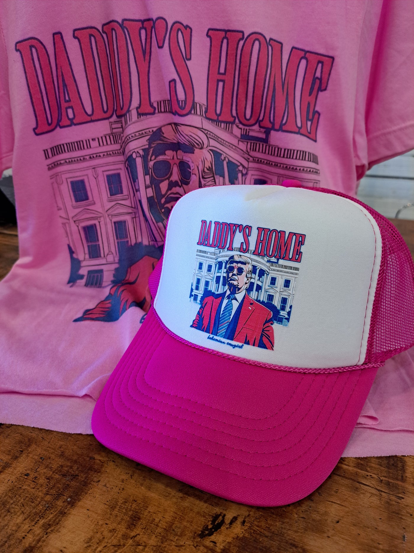 Daddy's Home Trump Hot Pink Trucker Hat