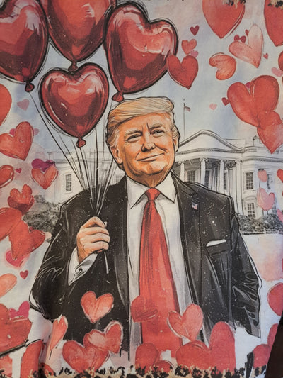 Trump Valentine Heart Balloons T-Shirt