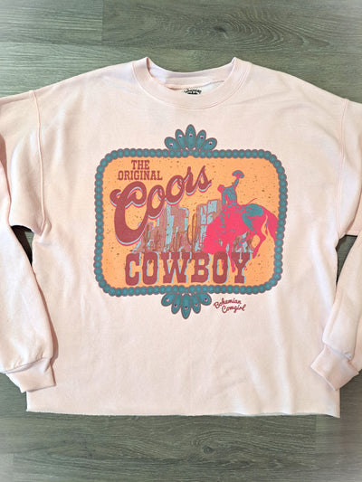 Framed Coors Cowboy Pink Sweatshirt