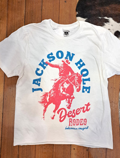 Jackson Hole Desert Rodeo White T-Shirt