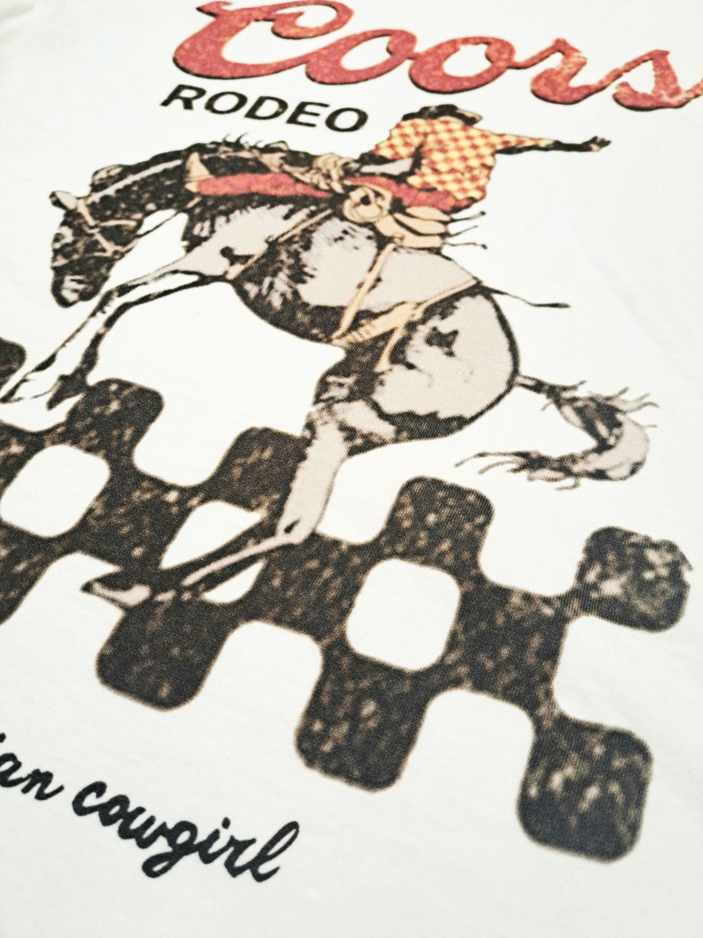 Coors Rodeo Checkered T-Shirt