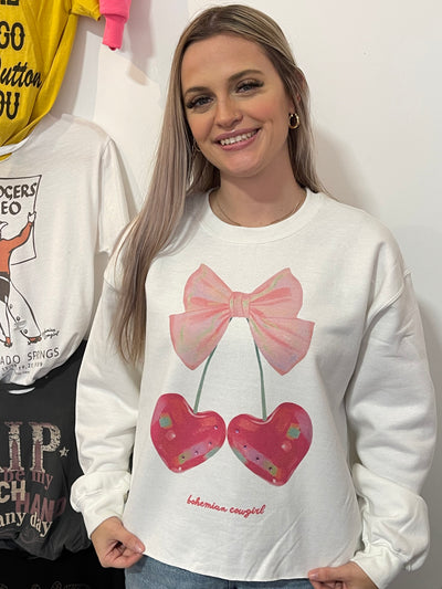 Cherry Hearts Valentine Sweatshirt