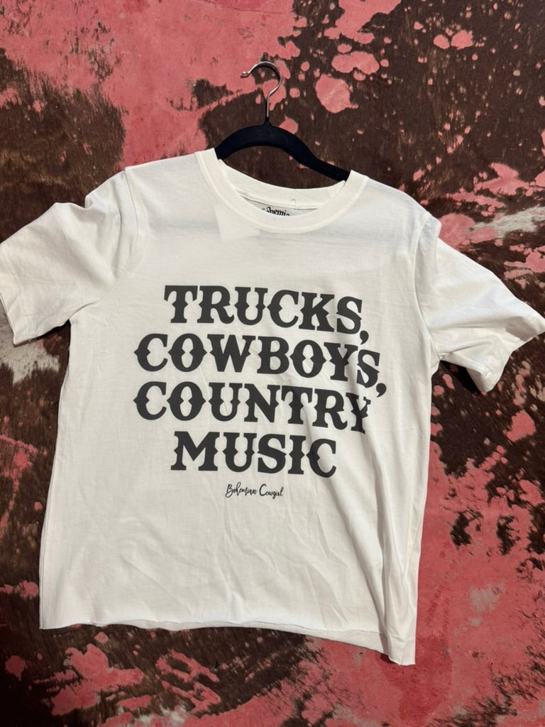 TRUCKS, COWBOYS, COUNTRY MUSIC