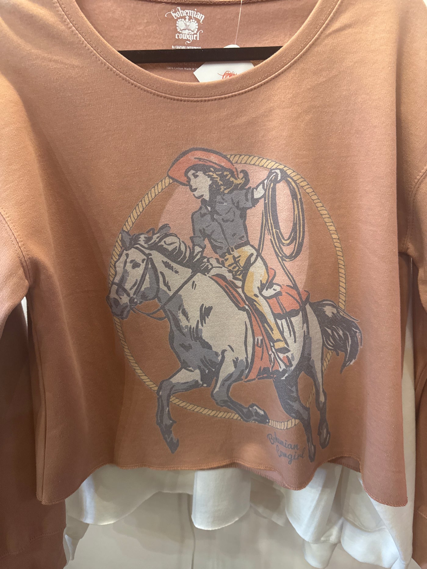 COWGIRL WITH LASSO SWEATSHIRT