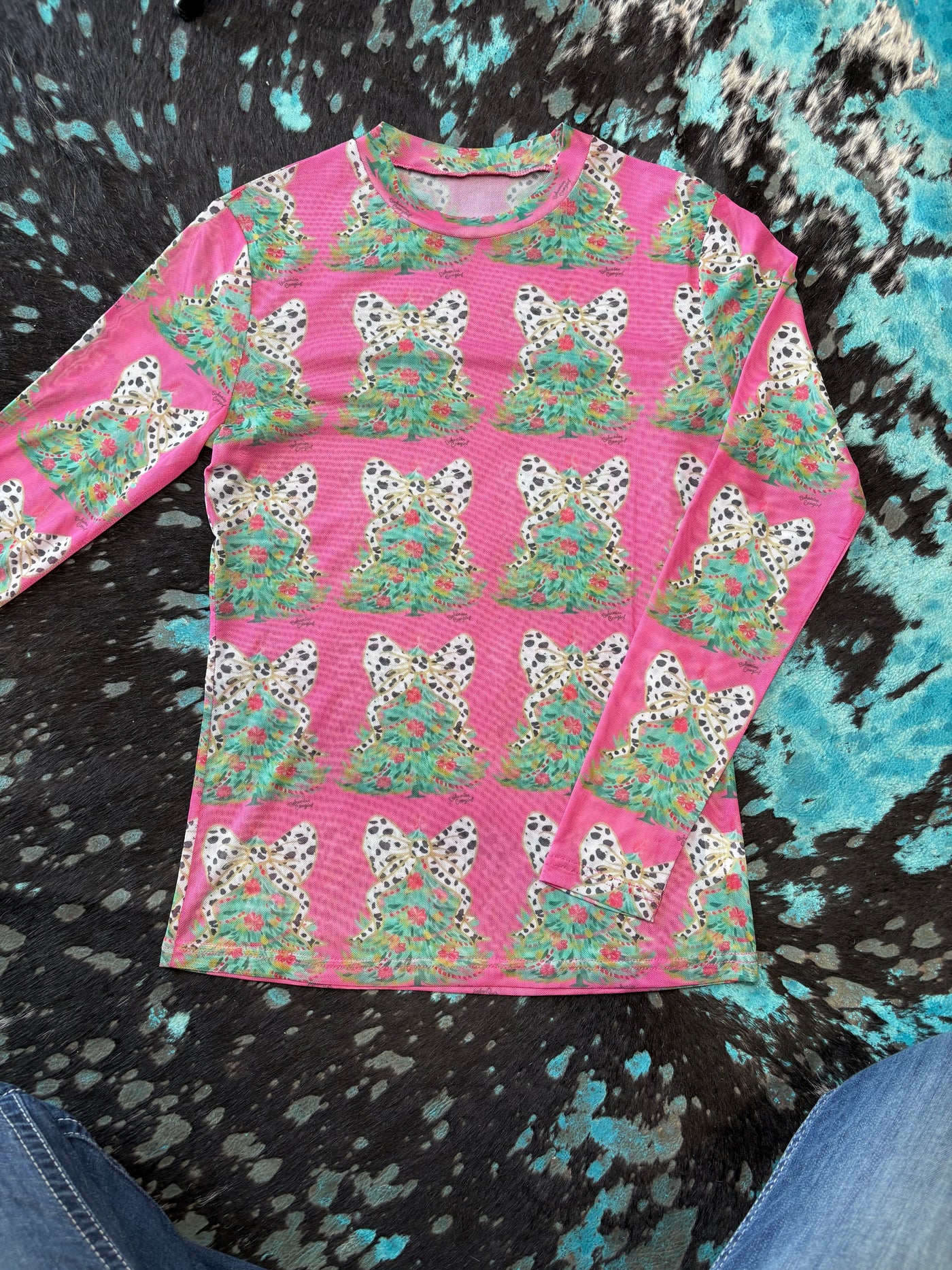 MERRY & SPOTTED MESH TOP