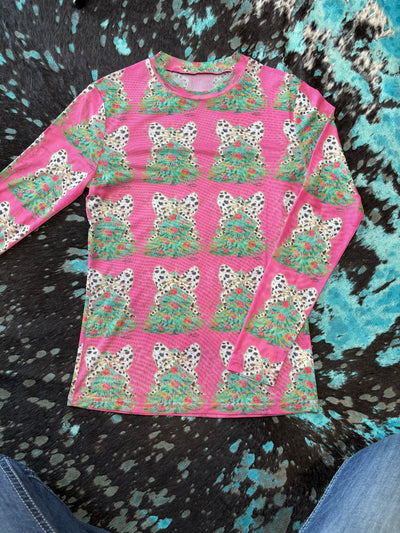 MERRY & SPOTTED MESH TOP