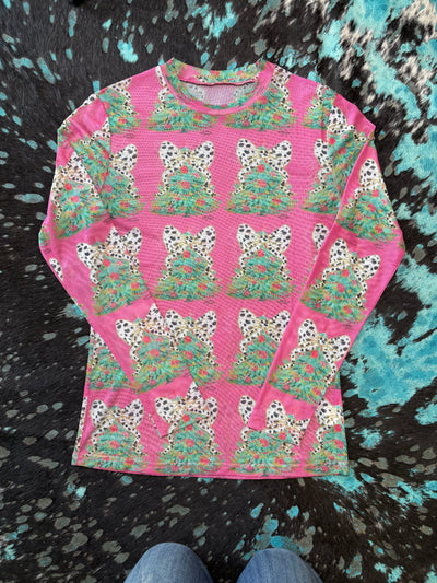 MERRY & SPOTTED MESH TOP