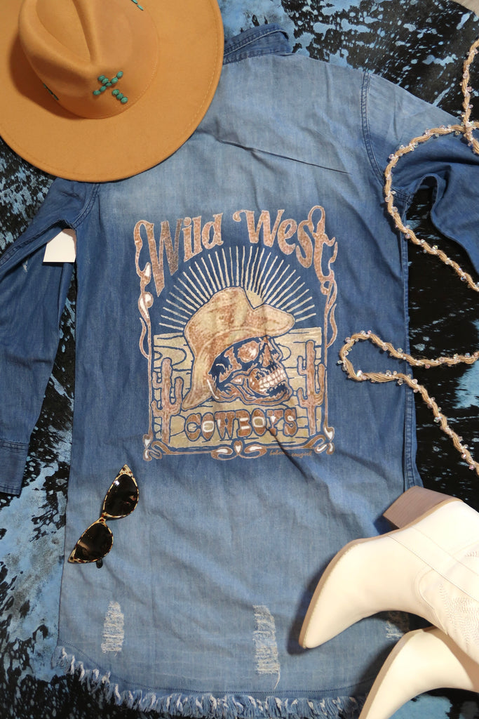 denim pinafore dress Wild West Cowboys Denim Dress