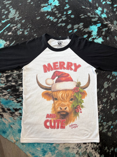 MERRY CHRISTMAS HIGHLAND COW