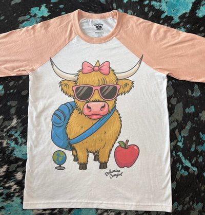BACK TO SCHOOL HIGHLAND COW