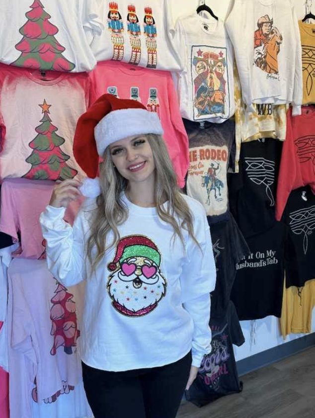 SANTA PATCH SWEATSHIRT