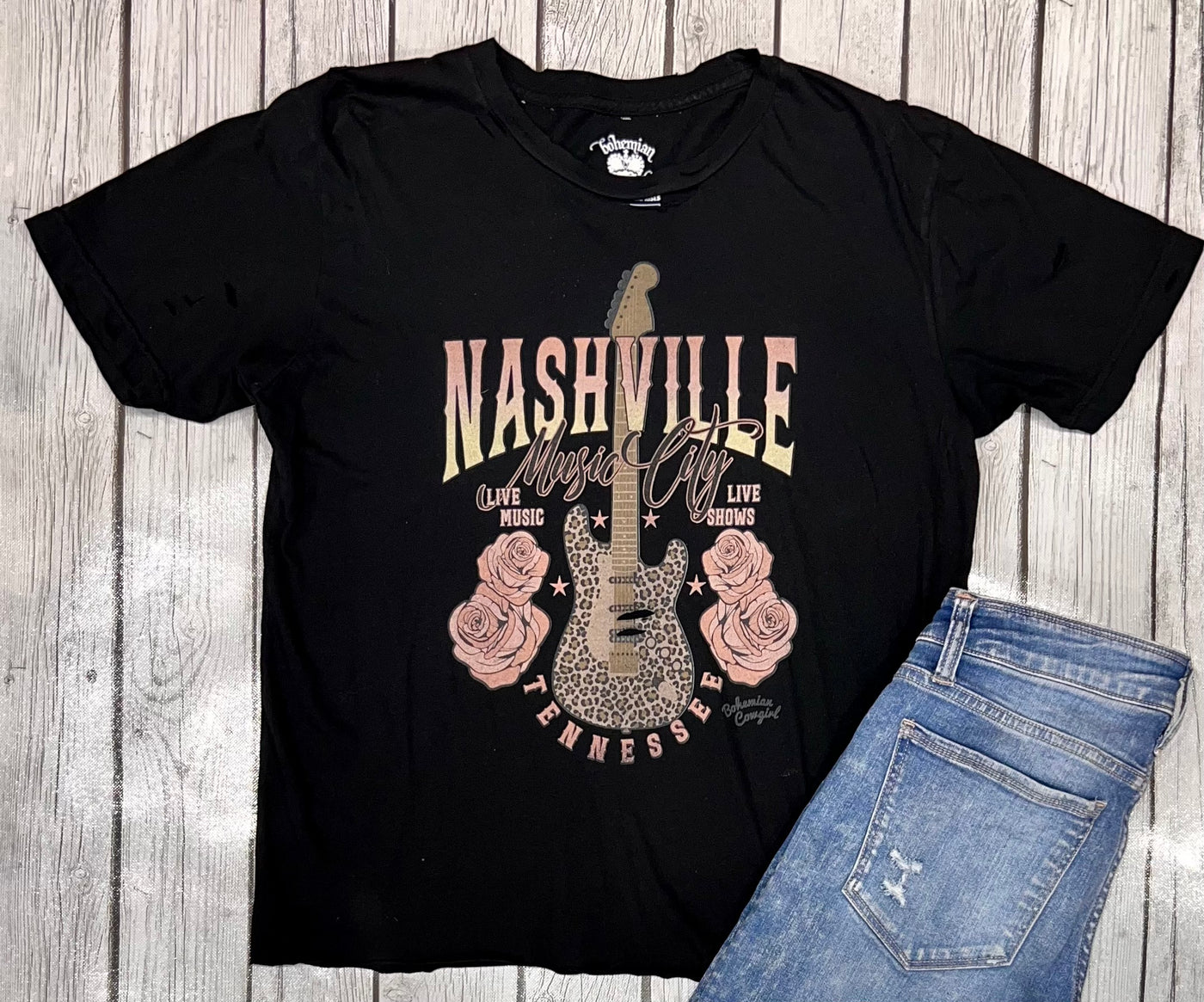 Nashville Leopard Guitar