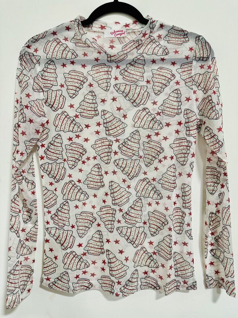 LITTLE DEBBIE WHITE MESH SHIRT