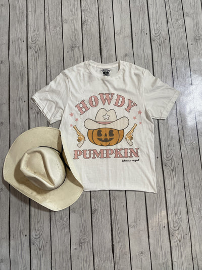 Howdy Pumpkin Western Cropped Tee