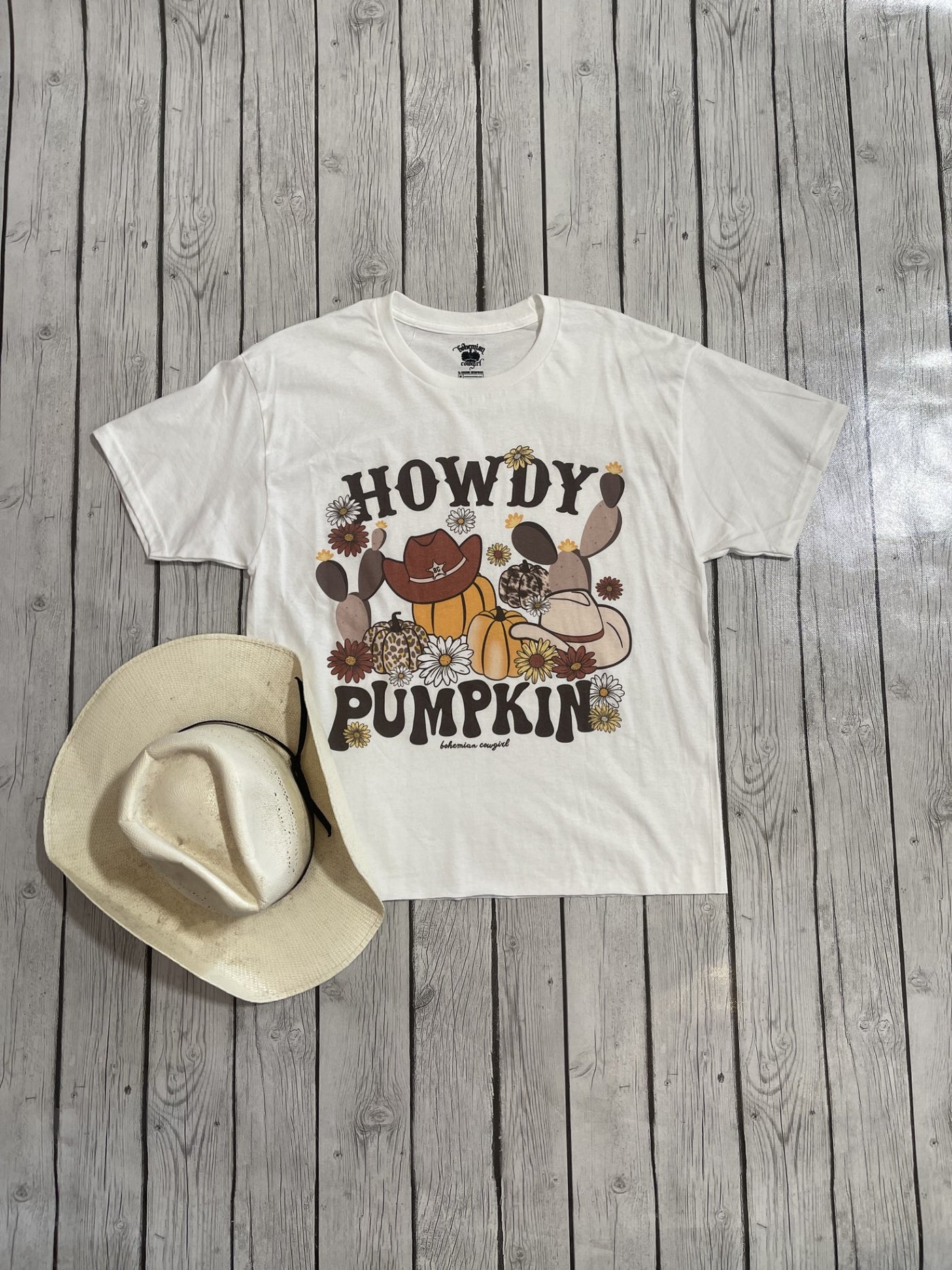 Howdy Pumpkin Cropped Tee