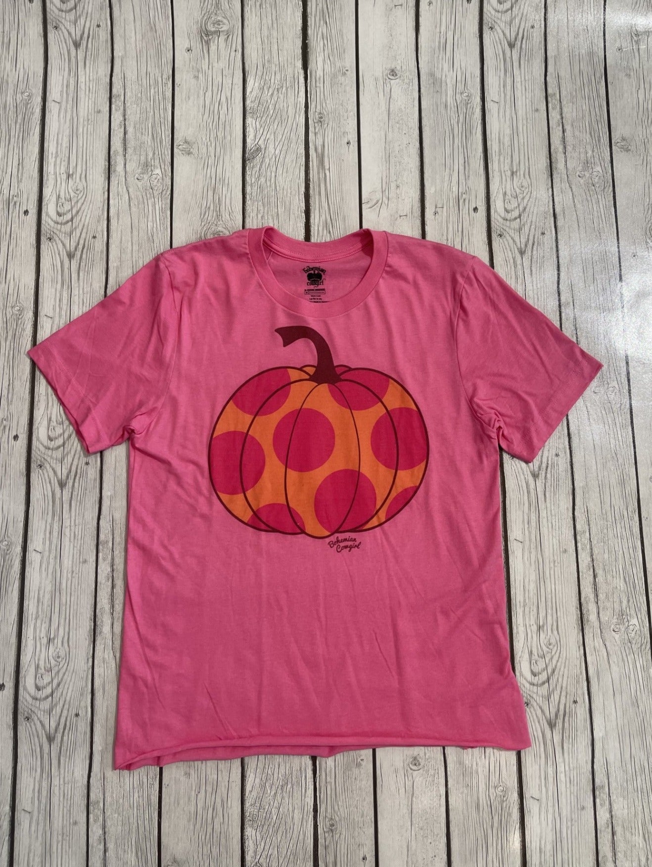 Polka Dot Pumpkin Cropped Tee