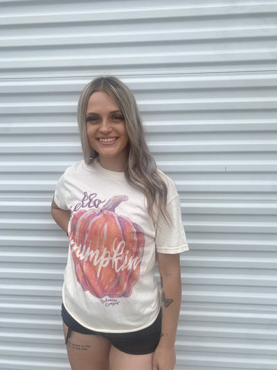 Hello Pumpkin Cropped Tee