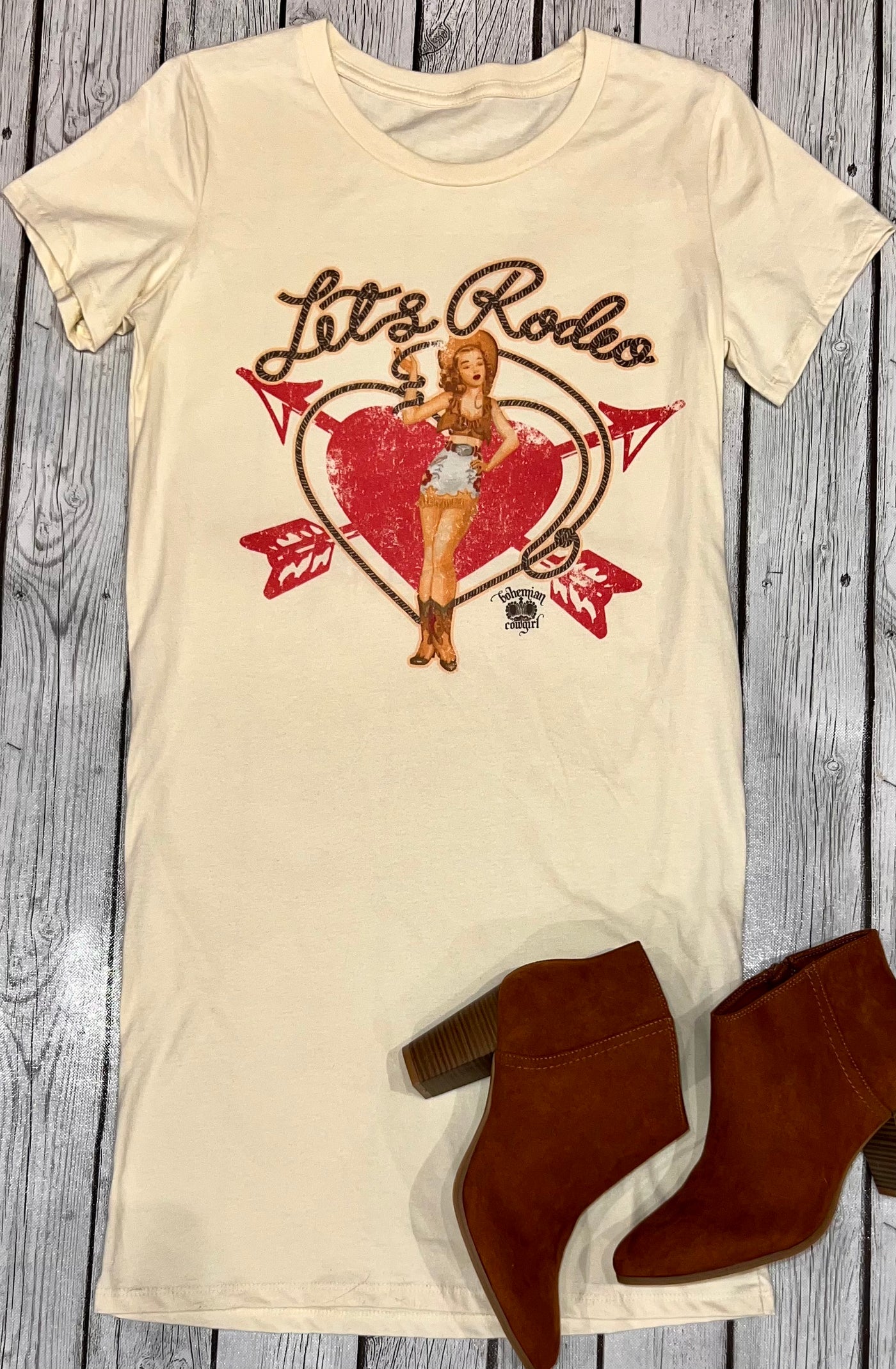 Let's Rodeo Cupid - T-shirt Dress