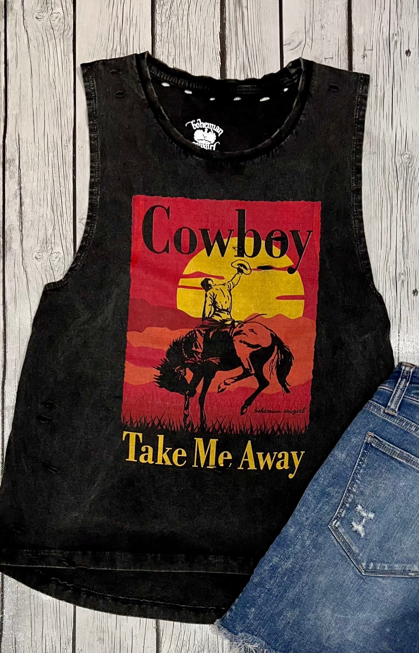 Cowboy Take Me Away Sunset