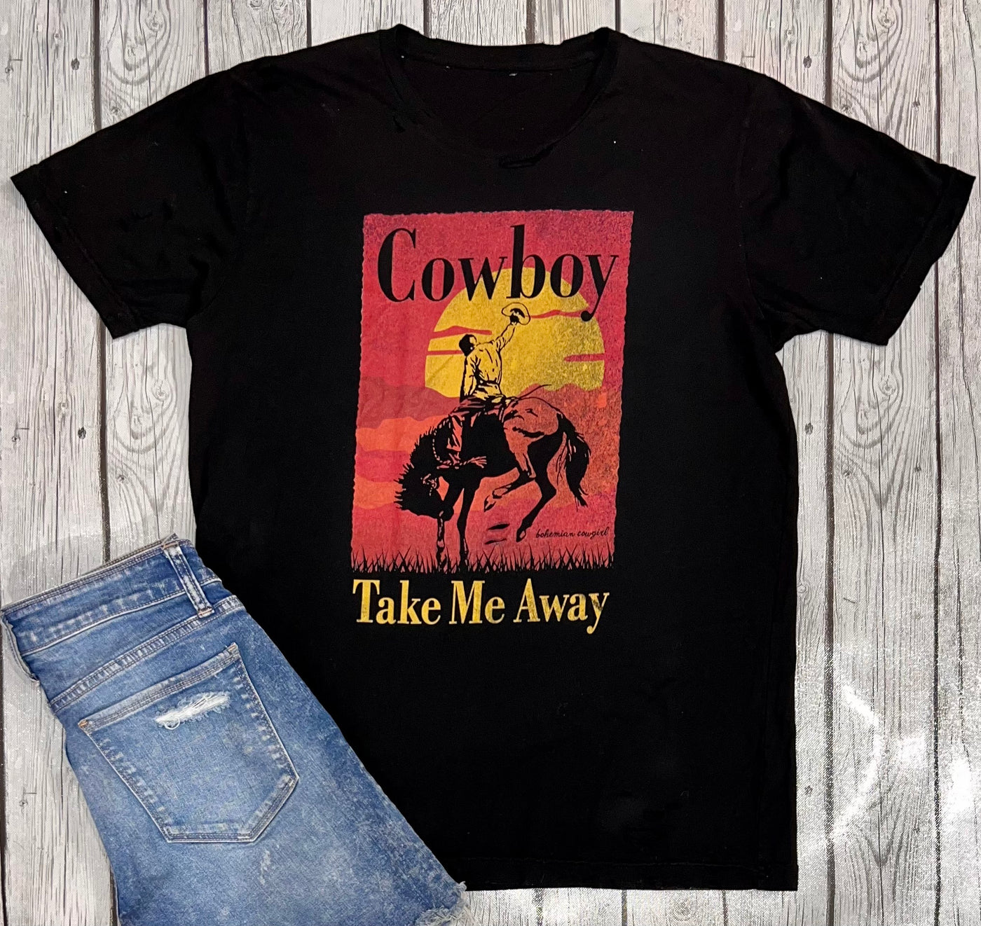 Cowboy Take Me Away Sunset
